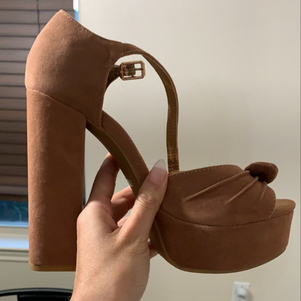 Bamboo Suade Platform heels